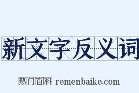 新文字反义词是什么意思的图片